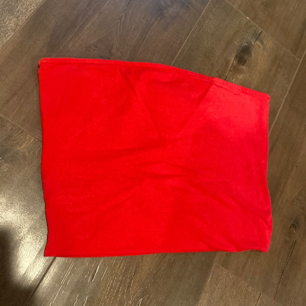 Red tube top!